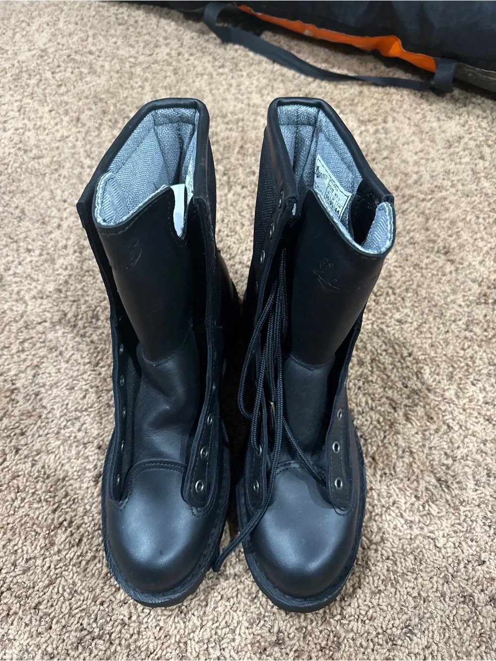 Danner Black Leather & Textile Combat Boot